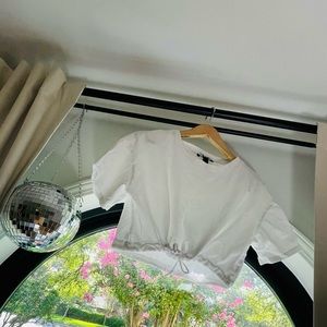 Forever 21 baggy, cropped, drawstring waist.